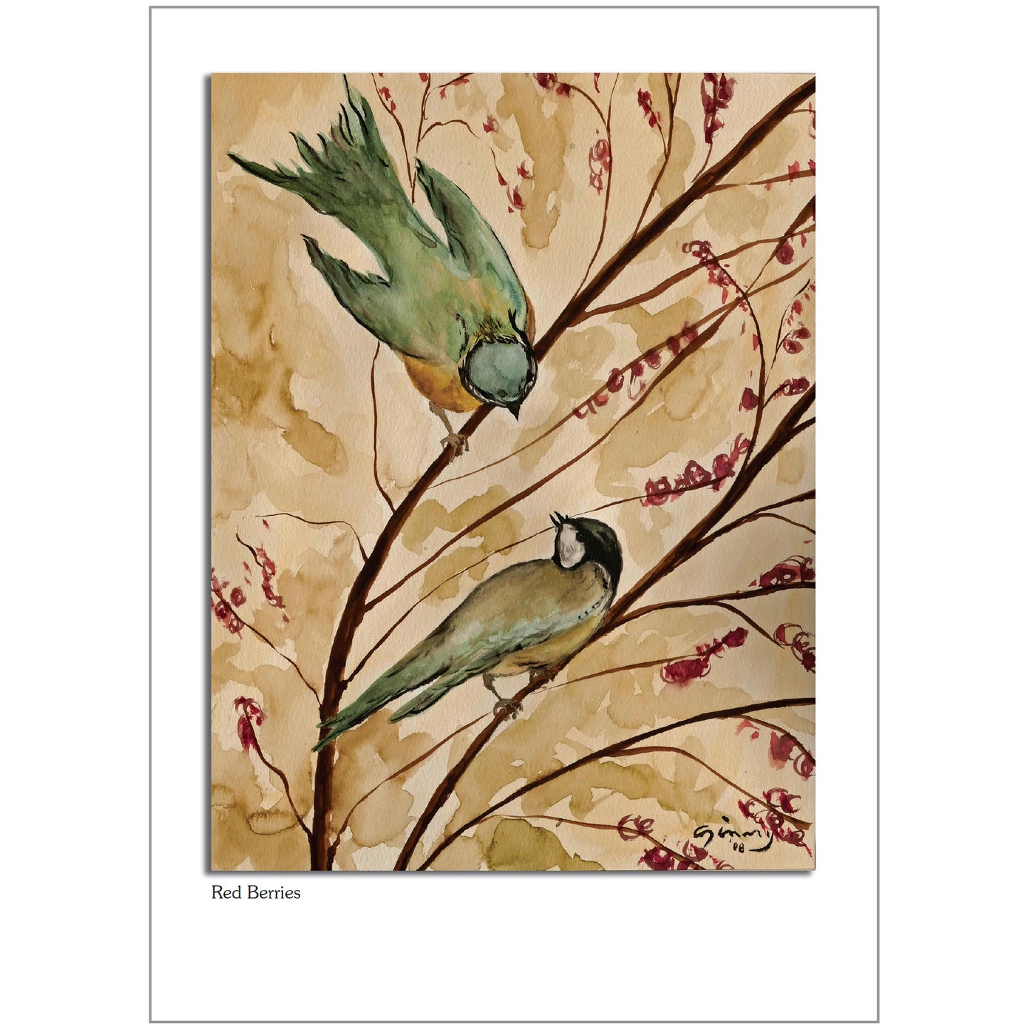 Red Berries Note Card