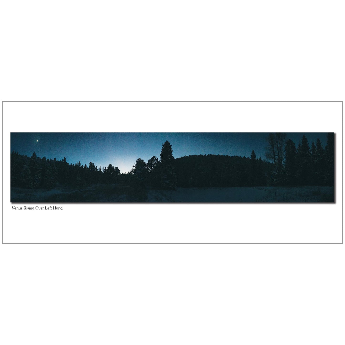 Venus Rising Over Left Hand Note Card