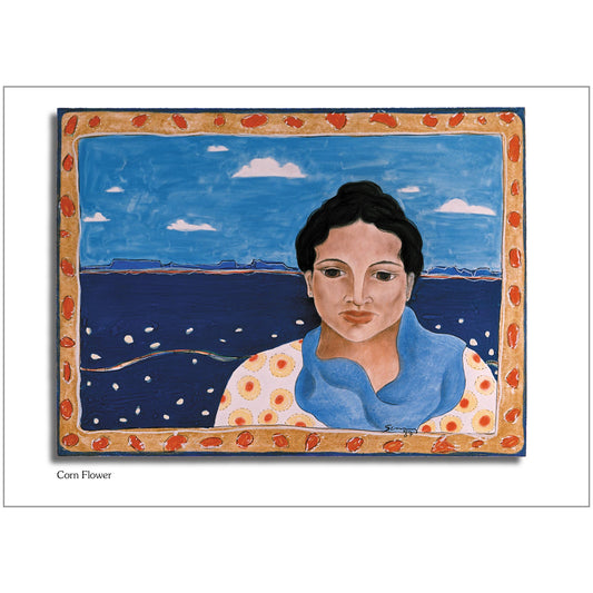 Corn Flower Note Card