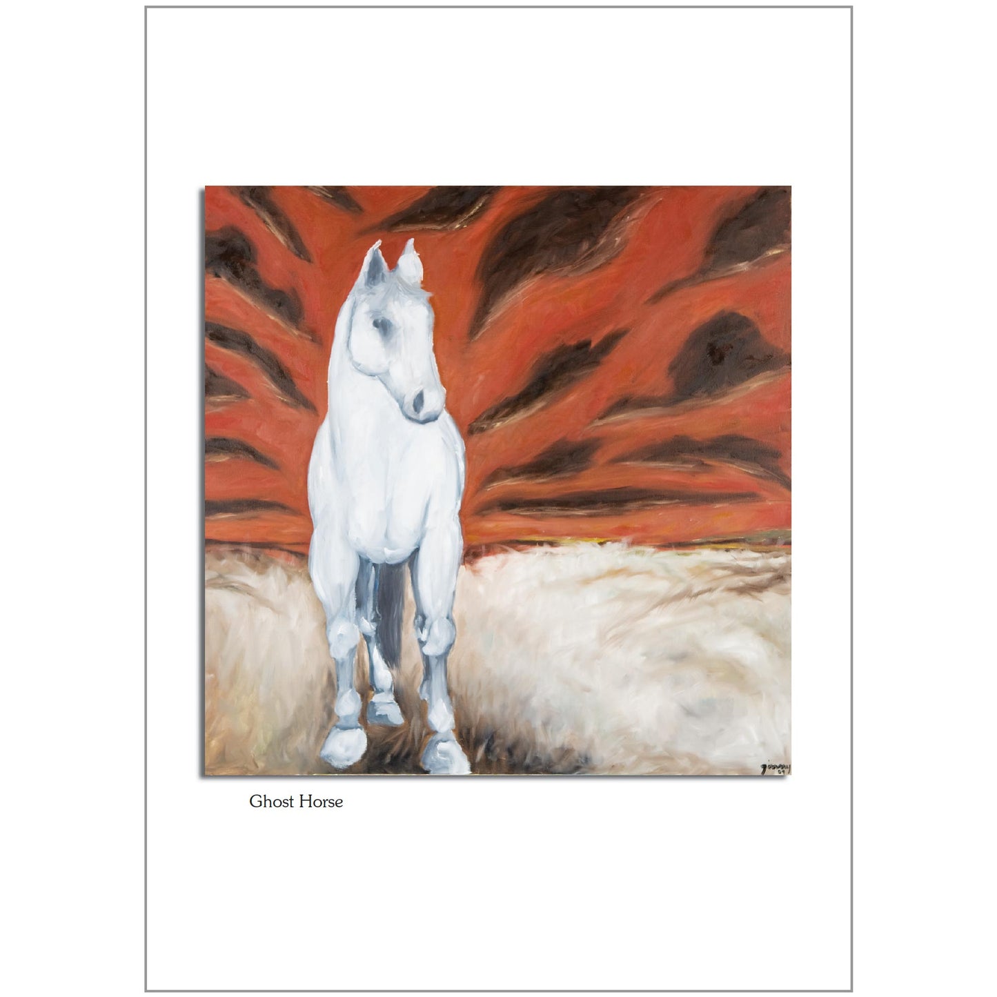 Ghost Horse Note Card