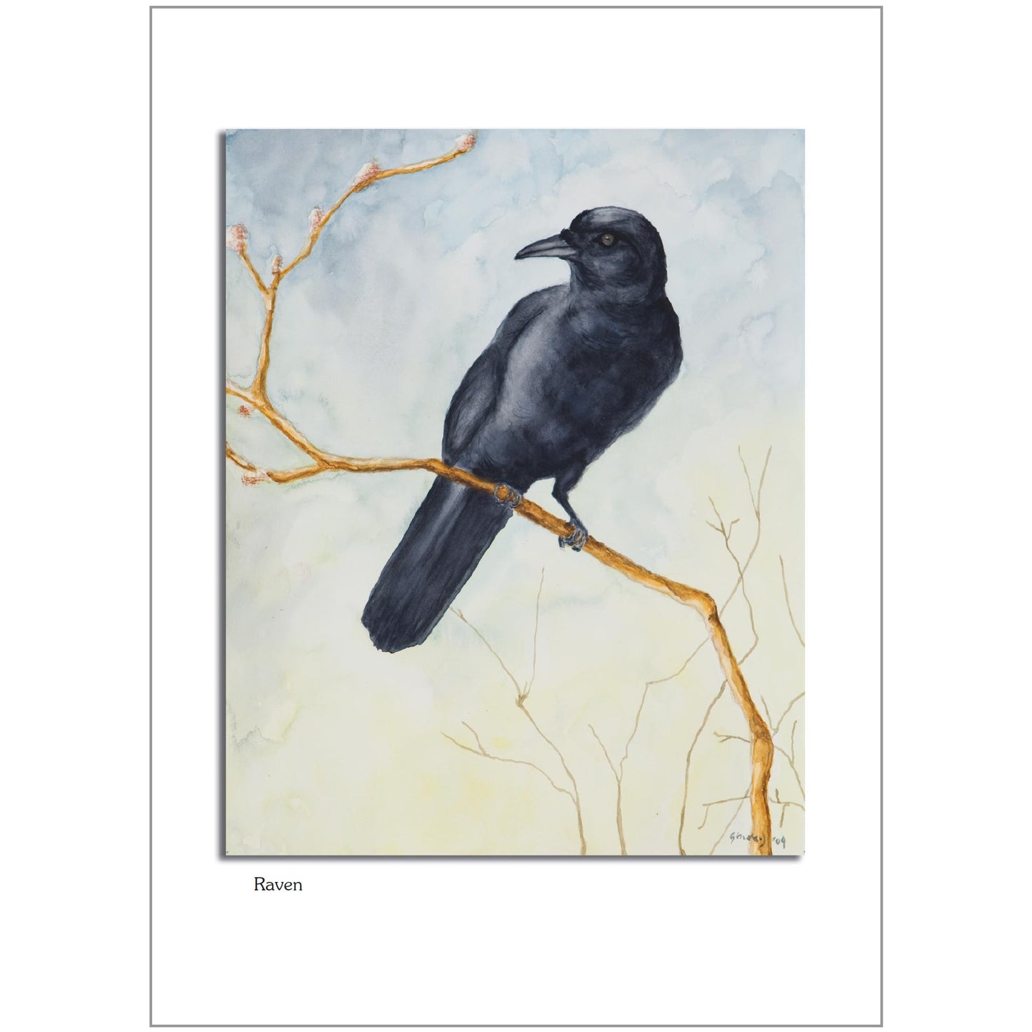 Raven Note Card
