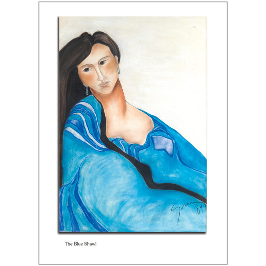 The Blue Shawl Note Card