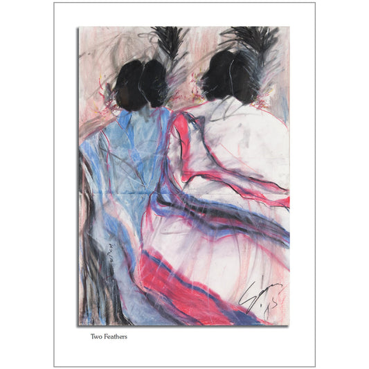 Two Feathers Note Card